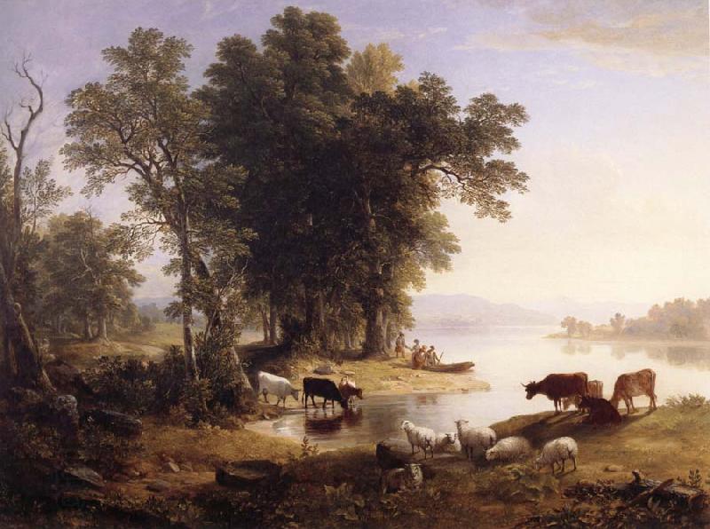 Asher Brown Durand Hudson River Looking Toward the Catskill oil painting picture